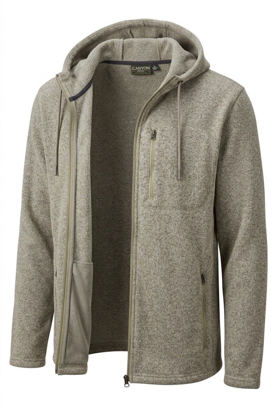 NEW with tags, Canyon Creek Fleece Zip Hoodie Jacket Gray XL